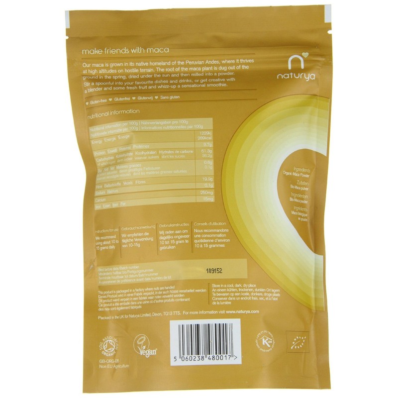Naturya Organic Nutritional Power Food Pouch Maca 300g (Pack of