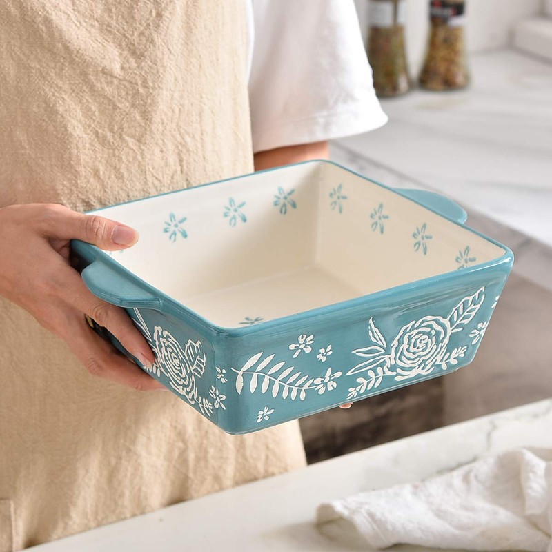 Wisenvoy Baking Dish 8x8 Baking Pan Brownie Pan Casserole Dish