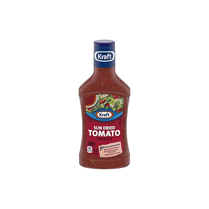 Kraft Sun Dried Tomato Vinaigrette Salad Dressing (6 ct Pack,