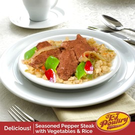 Kosher MRE Meat Meals Ready to Eat, Beef Pepper Steak & Rice (1 Pack) - Prepared Entree Fully Cooked, Shelf Stable Microwave Dinner – Travel, Military, Camping, Emergency Survival Protein Food Supply