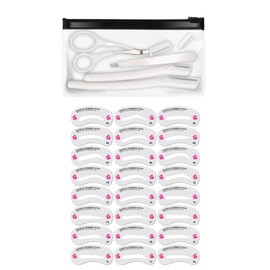 aplans Eyebrow Template Scissors for Men and Women, Unisex Eyebrow Cutter, Eyebrow Template, Eyebrow Sleigh (White, Set of 24)