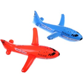 Holder Inflatable Aeroplane 50cm Red or Blue Inflatable Plane Aeroplane Inflatable Toy Aircraft Cartoon Party Decoration Toy Blow-Up Airplane Theme Party Supplies Pack of 1, Blue,red (GHGBIU)