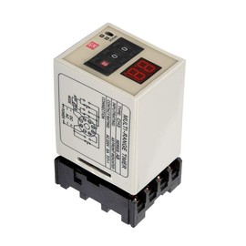 Tyenaza Delay Timer Relay, Digital Delay Timer Relay AH3-DM Dual Mode 0.01S-99H LED Display 12/24/110/220/380V (DC 12V)(DC 12V)