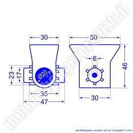 meinAnhängerersatzteil Spindle Nut Replacement Part for AL-KO Turnout Supports 267265/811502