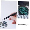 TEHAUX 3Pcs Nail Crystals Tweezers Picker Tool Durable Gems Applicator