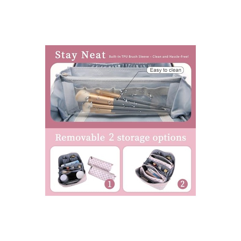 Cosmetic Bag Organizer Travel, Compact Lightweight Accessory for Travel and