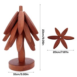 ADDLIVE Tree Wood Coasters, 3 Pcs Tree Art for Wood Coasters, Wood Tree Shaped Table Mat, Tree Design Coasters for Home Table Decoration, Christmas, Festival Gift