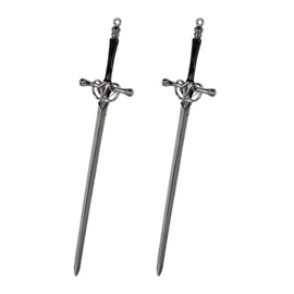 Chinese Hair Pins Sword, Hair Sticks Sword, Metal Hair Stick, Elegant Vintage Hair Fork, Small, Simple for Women and Girls, Beautiful Hair Accessories for Solid Hairstyle Hair Decorative (Black)