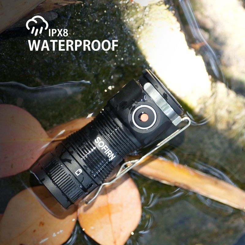 sofirn SC13A Rechargeable Mini Flashlight, Bright Flashlight 1300 Lumens, Andruril