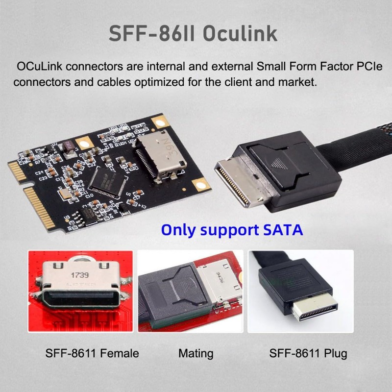 chenyang MINI PCI-E Riser Card Adapter, MINI PCI-E to Oculink
