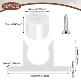 12 PCS False Cabinet Front Clip False Drawer Front Clip, Reinforced Sink Tip Out Snap False Front Cabinet Clips, White Abs Plastic False Sink Clip Suitable for Cabinet Repair Hardware Replacements