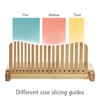 Bamboo Bread Slicer with Serrated Knife, Adjustable Bread Slicer Guide