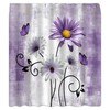UPUMKSK Purple Daisy Shower Curtain Floral Butterfly, 70" W x