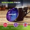 4 x Boxed Round Coasters - Name Aaliyah Space Universe