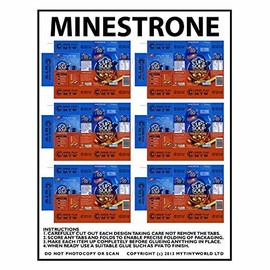 MyTinyWorld Dolls House Miniature Packaging Sheet of 6 Minestrone Cup a Soup