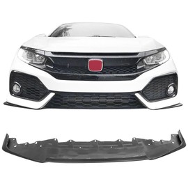 IKON MOTORSPORTS, Front Lip Compatible With 2016-2021 Honda Civic, Factory Style Unpainted PP Front Bumper Lip