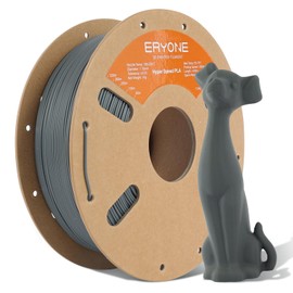 ERYONE High Speed Filament PLA Filament for 3D Printer 1.75mm +/-0.03mm, Rapid PLA 3D Printing Filament, 30-600mm/s Hyper Speed PLA 1kg(2.2LBS)/Spool, Grey
