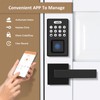 Tinewa Keyless Entry Door Lock with 2 Lever Handles, Fingerprint