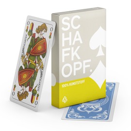 TS Spielkarten Schafkopf Cards Made of 100% Plastic (Plastic +) Bavarian Leaf, Waterproof - Tarock, Binocle, Sauspiel