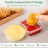 Ocmoiy 20pcs Double Compartment Condiment Containers with Lids, Reusable Snack