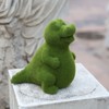 Flocked Animal Statue European Style Handcrafted Resin Simulation Moss Flocked