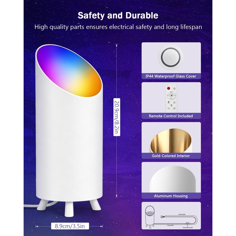 GeyouLux RGBCW Smart Uplighting Indoor, APP Control Alexa, Google Home