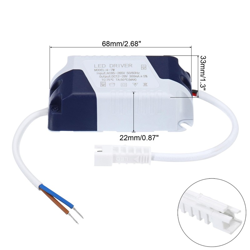 PATIKIL 4-7W 300mA LED Driver, AC 85-265V Output 12-28V DC