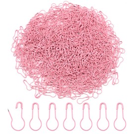 Hocansen 1000 Pcs Safety Pins Safety Bulb Pins for Crafts Metal Knitting Pins Calabash Crochet Stitch Markers Gourd Sewing Pin for Clothing Tag DIY Craft（HL/Pink）