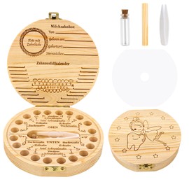 Children's Teeth Storage Box, Wooden Milk Tooth Box, Milk Tooth Box, Tooth Fairy Tin, Tooth Box for Milk Teeth Girls Boys