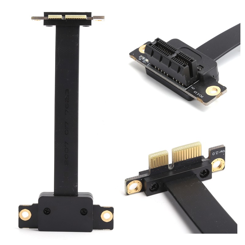 Extension Cable PCIE 1X Dual 90° Network Adapter with LED