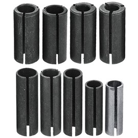 Bestgle Engraving Bit Reducing Sleeve Cutter 9 Pieces Cutter Chuck Collet Adapter Reducing Sleeve Adapter Sleeve Split Bushing Cutter Holder for Woodworking Milling CNC Engraving Machine