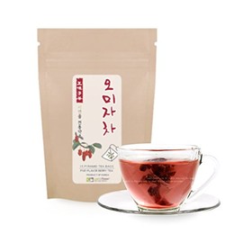 [Pyramid Tea bags] Korean Herbal Tea / 100% Natural Five Flavor Berry (Schinzandra Berry) 15 Triangle Tea bags / 삼각티백 오미자차