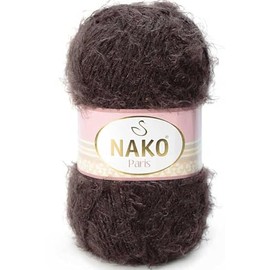 NAKO Paris, Knitting Yarn, Crochet Yarn, Acrylic Shawl Winter Hat Scarf Yarn - 5 Skein(Ball) 40% Premium Acrylic - 60% Polyamide Each Skein/Ball 100 gr 268 yds (11270)