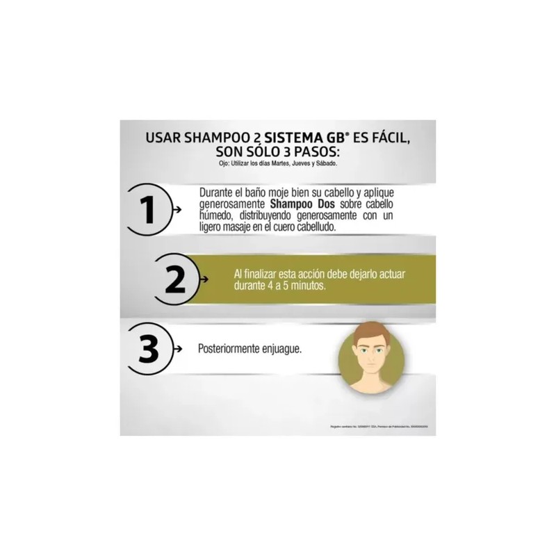 Shampoo Sistema Gb 1 Y 2 Tratamiento Capilar Hombre