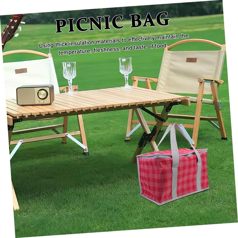 BUGUUYO Large Capacity Insulated Cooler Bag for Groceries Reusable Zippered