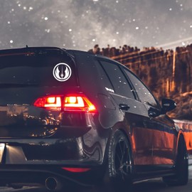 3X Pack Jedi Order Sticker Decal Notebook Car Laptop 5" x 5" (White)