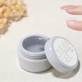 Coikaze Clear Gel Reinforcement Nail Reinforcement Keeps Color Long Time Thick, Thick Builder Gel, Long Lasting, Large Capacity 0.5 fl oz (15 ml) Gel Nails, Clear, Single Item, UV/LED Compatible
