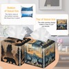 Rustic Deer Forest 2 Pcs Tissue Box Cover Square, Tissue