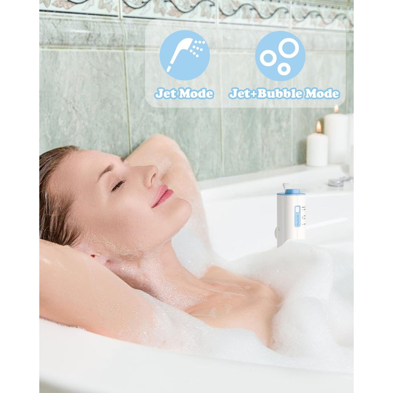 KokoSelene Rechargeable Bath Jets for Tub, Portable Jet Spa for