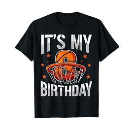 8th Birthday Basketball Party 8 Year Old Basketball Birthday T-Shirt