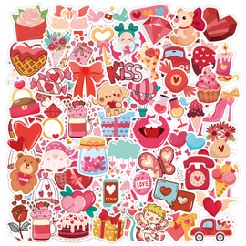 Riccioofy Valentines Day Gifts for Kids | 100 PCS Valentines Stickers - Toddler Valentines Day Gifts for School Classroom | Heart Stickers for Boys Girls | Valentines Crafts Accessories Treats Party Favors