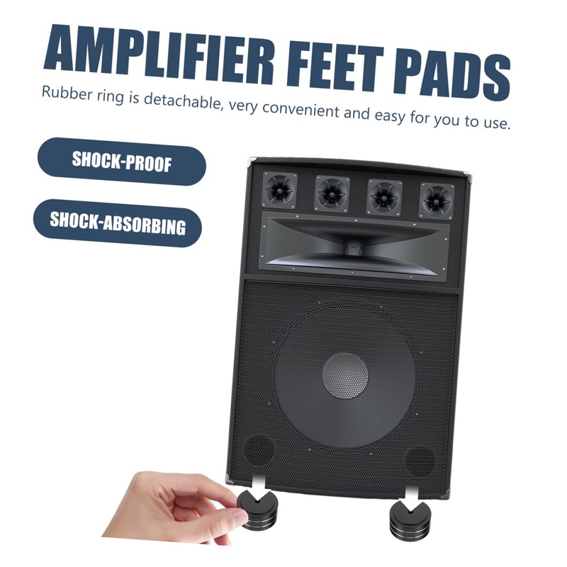 CAXUSD 2pcs Vibration Speaker Isolation Feet Pads High-Density Aluminum Cushion