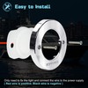 4Pcs 3.15”Round LED Marine Light with sliver housing, Navigation Boat