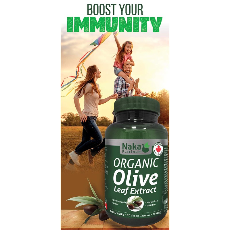 Naka Platinum Organic Olive Leaf Extract 20% Oleuropein - 90