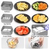 KEOUKE Multifunctional Vegetable Chopper Bowl White - 3 Interchangeable Blades