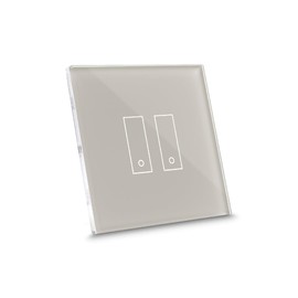 iotty E2 PLUS Smart Wi-Fi Switch for Lights and Gates, works with Google Home/Alexa/Siri/IFTTT, remote control, iOS/Android App, Backlit Glass Touch Plate, Temperature and Brightness Sensors, Brown