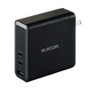 Elecom EC-AC96140BK Charger, USB PD Compatible, 140 W, USB-C x