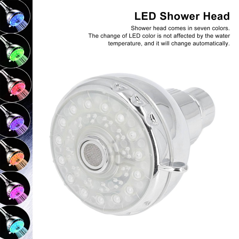 LED Shower Head 7 Color Flash Light Automatically Changing Shower