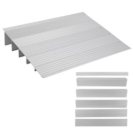 Threshold Ramps for Doorways, Door Threshold Ramp 5" Rise, Aluminum Entry Threshold Ramp, Weight Capacity 700 LB