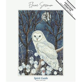 Heritage Crafts Spirit Guide (Owl) Counted Cross Stitch Aida Kit Elaine Serenum